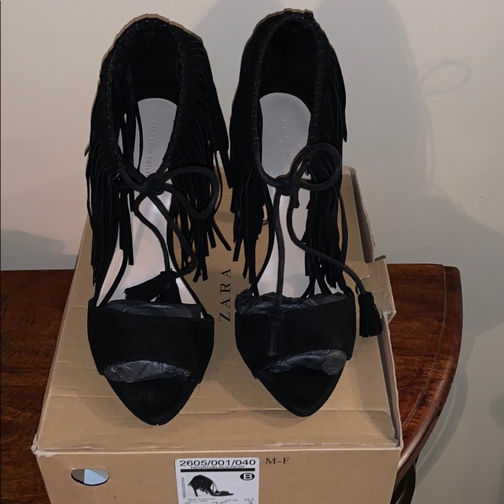 Zara Fringed Heel